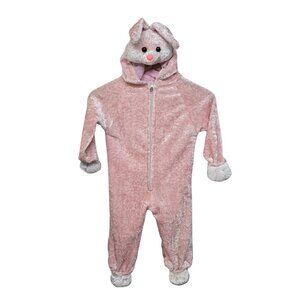 Easter Bunny Rabbit Toddler Costume Pink 2T or 18-24mos 28in Length